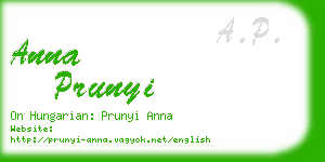 anna prunyi business card